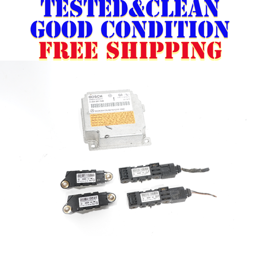 03 04 05 06 Mercedes S500 W220 CONTROL MODULE W/ SENSORS SET OF 5 OEM