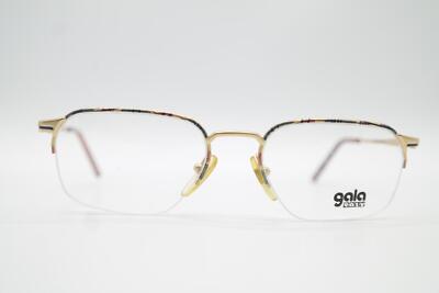 Vintage GALA VLADISLAV Gold Mehrfarbig Halbrand Brille Brillengestell NOS