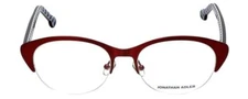 Jonathan Adler Designer Semi-Rimless Reading Glasses JA101-Bur Burgundy Red 52mm