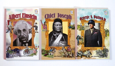 History Maker Bios Lot of 3 Books- Albert Einstein, Chief Joseph & George Patton