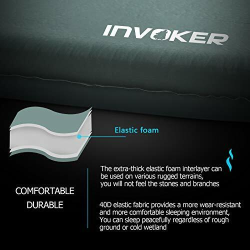 Invoker Sleeping Pad 3 Inch Memory Foam Self Inflating Camping Mat With