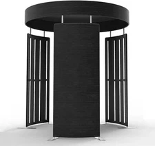 8ft Round LED 360 Photo Booth Enclosure with 24 RGB LED Lights for Wedding Party