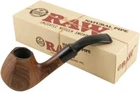 RAW Wooden Smoking Pipe Natural Uncoated Hand Carved Bubinga Wood