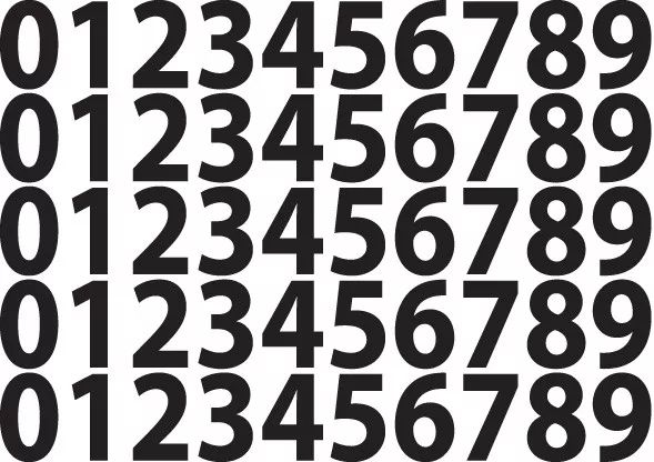 Vinyl Number Stickers 0 9 5 Sets Self Adhesive Decals sticky eBay