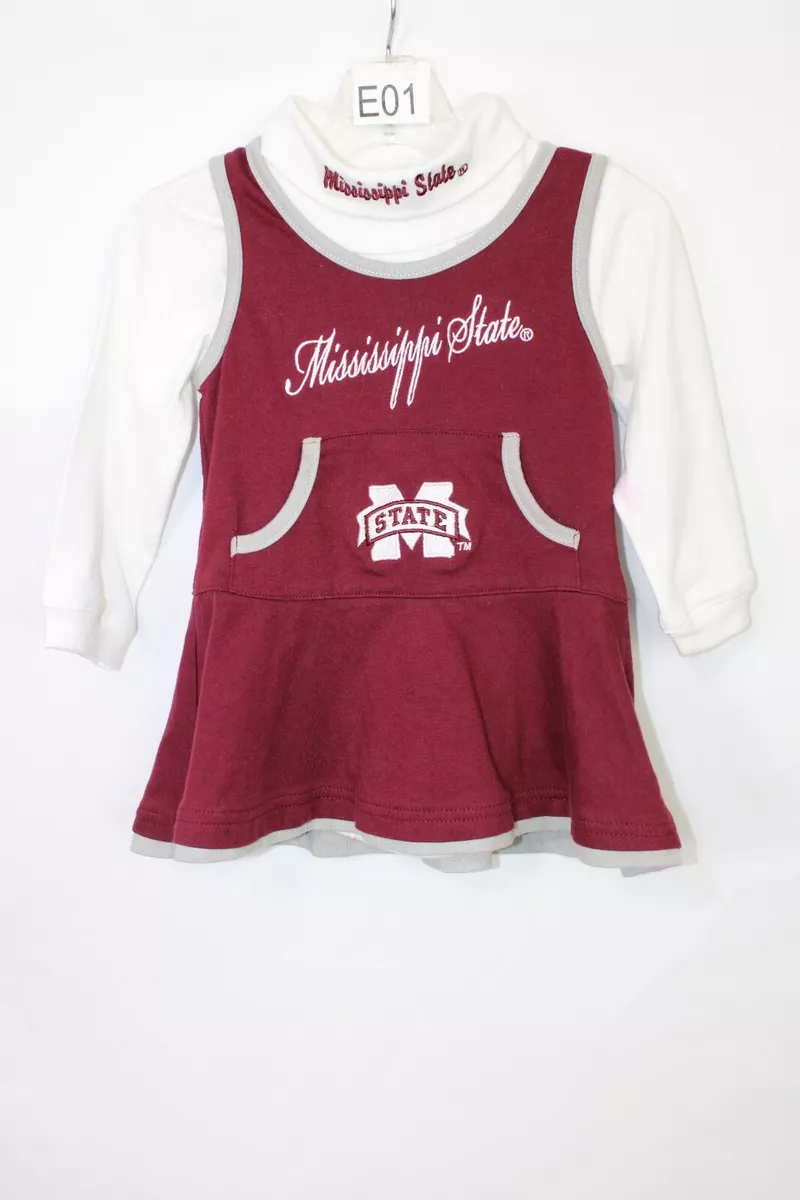 Mississippi State Cheer Dress WITH monogrammed Turtleneck Baby Girl 18 month