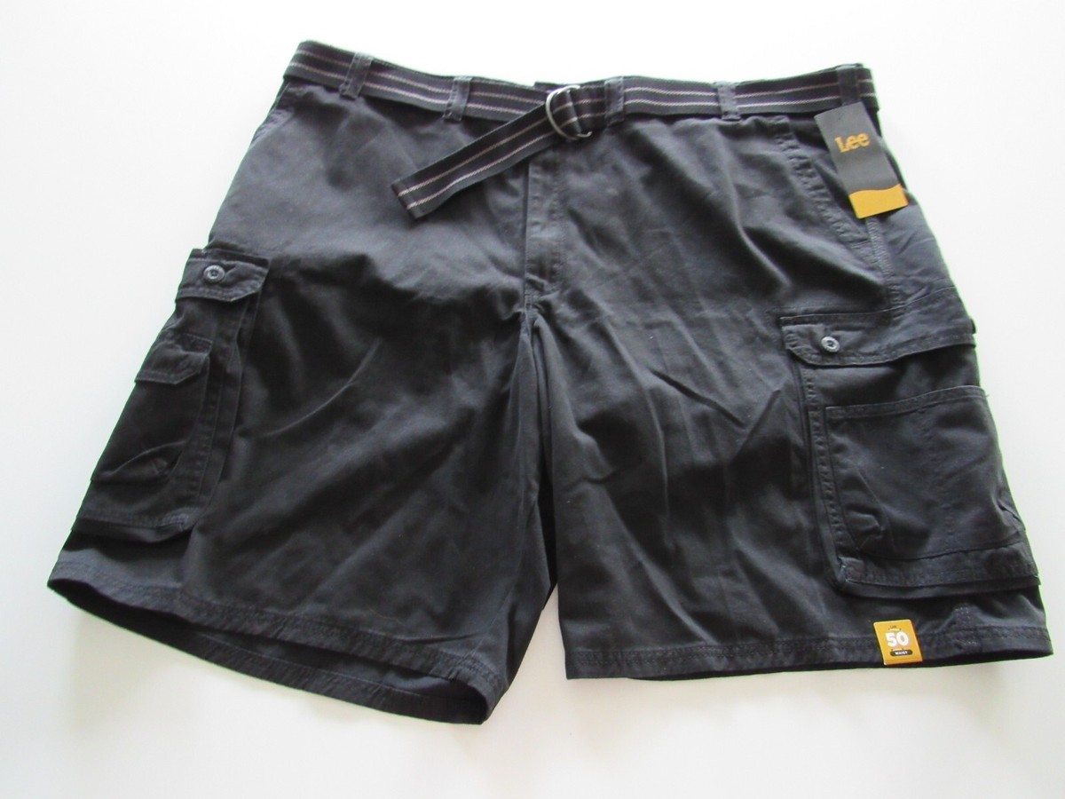 Mens Shorts Lee En's Dungarees Belted Wyoing Cargo Short, Black