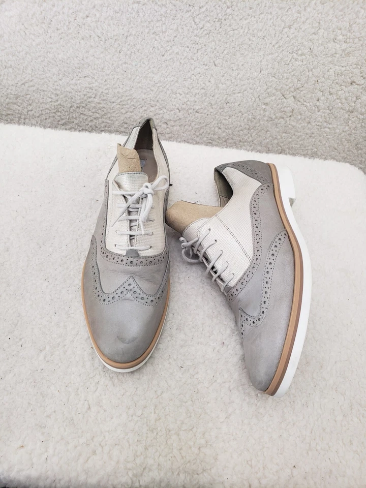 Geox D Janalee Women Oxford 40 Beige Leather Lace Up Comfort Flat Shoes US9 - Image 4 of 4