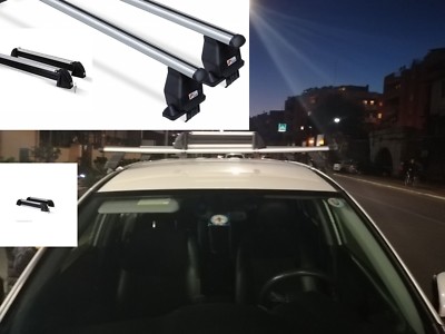 DACHTRÄGER ALUMINIUM TOYOTA RAV4 BJ 2007 + SKITRÄGER. 4 PAAR MIT SCHLÜSSEL VORNE 