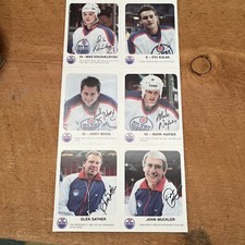 1986-87 EDMONTON OILERS RED ROOSTER U PICK SINGLES-GRETZKY MESSIER FUHR-NM