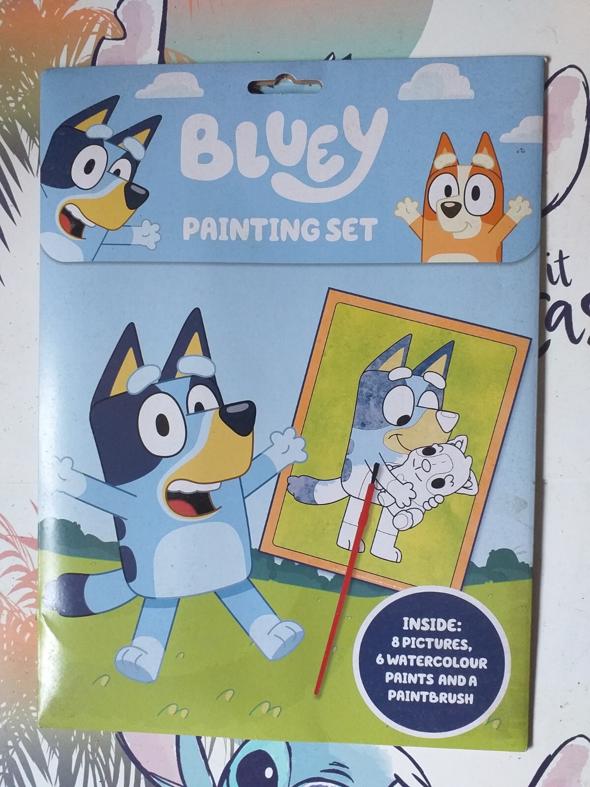 Bluey Play Mini Painting Set 4 Pictures and 6 watercolour - Kids Fun Book - Image 4