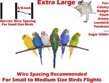 Extra Large Breeder Breeding Bird Flight Home Cage Tight 3/8-Inch Bar Spacing...