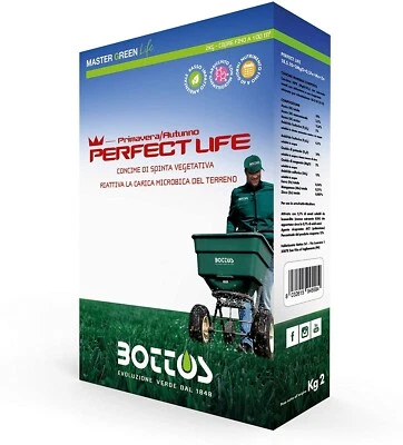 Bottos - PERFECT LIFE - Concime per Prato Spinta Vegetativa Tappeto Erboso - 2kg