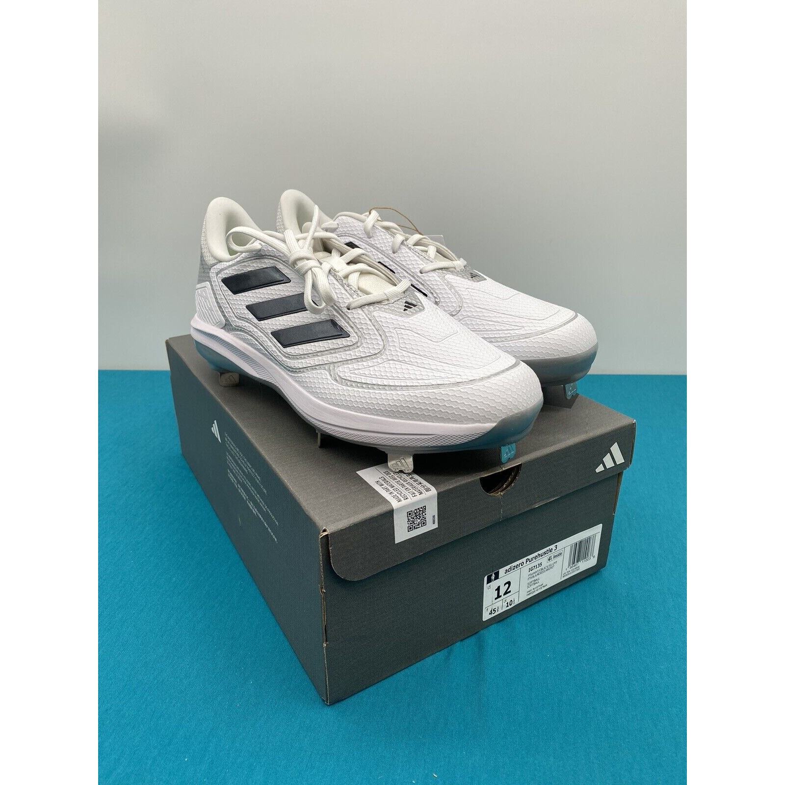 Adidas Women’s Adizero Purehustle 3 Sneaker White Black Silver Metallic Size 12 Adidas Women’s Adizero Purehustle 3 Sneaker White Black Silver Metallic Size 12