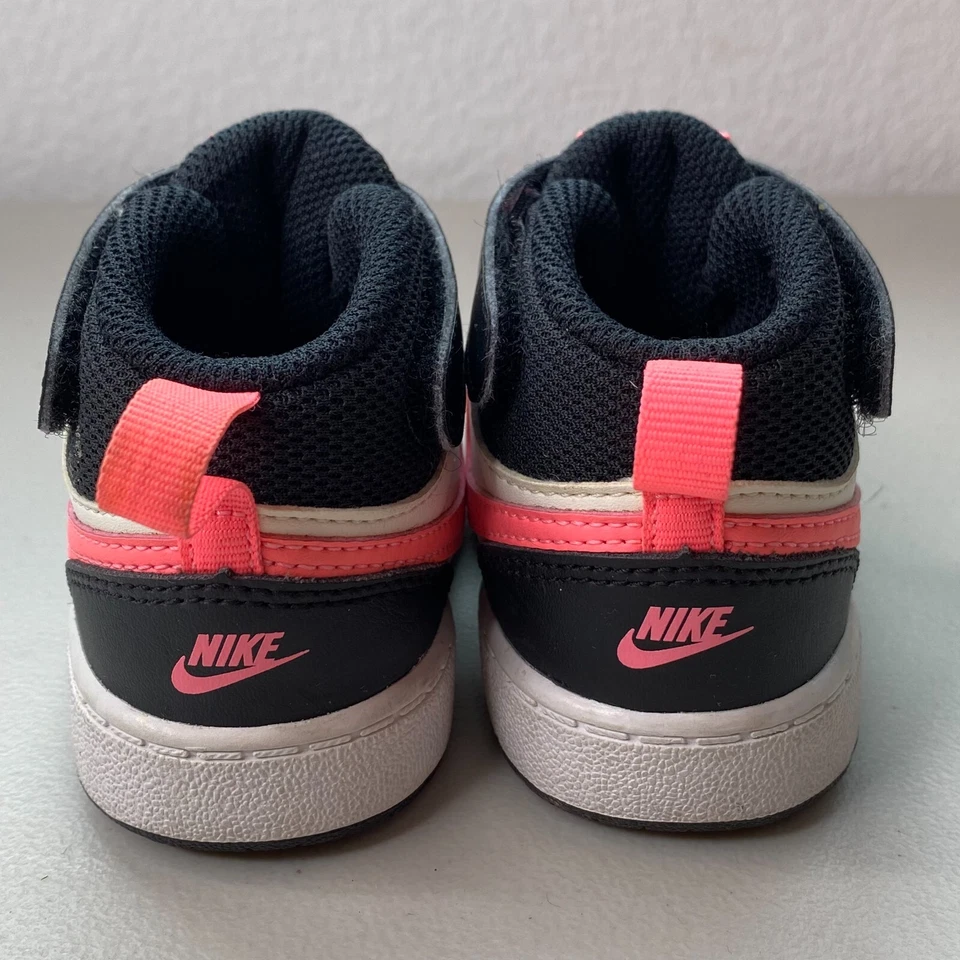 Size 5C - Nike Court Borough Mid 2 Black White Pink CD7784-005 Clean! Ships Fast - Image 3 of 4