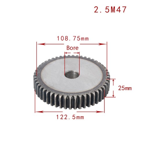 Mod 2.5 Stirnrad & Zahnstangen 10 - 120 Zähne 45# Kohlenstoffstahl Getriebe Gear - Bild 50 von 87