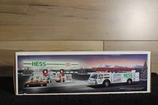1989 Hess Toy Fire Truck with Real Lights and Dual Sound Sirens.