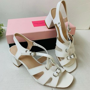 white patent block heels