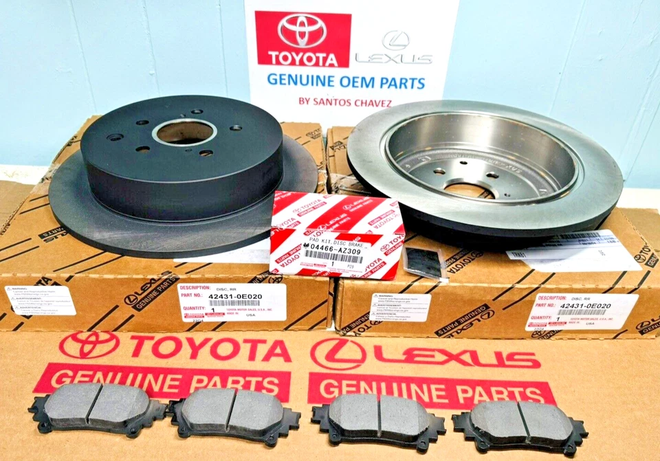 Kit de rotor trasero y pastillas de freno Lexus RX350 RX450h X2 2010-2015 pieza original OEM Foto 4 de 4