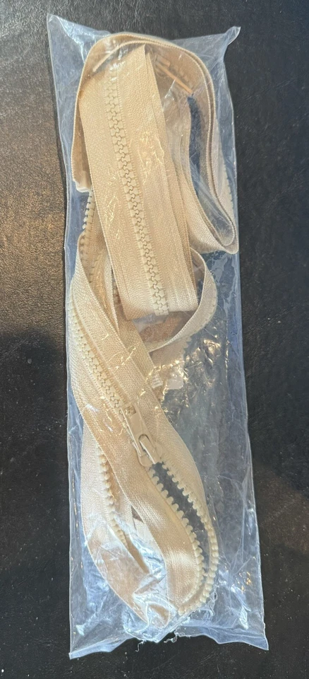 2 piezas #5 32 pulgadas cremallera de plástico beige - A0188 Foto 3 de 4