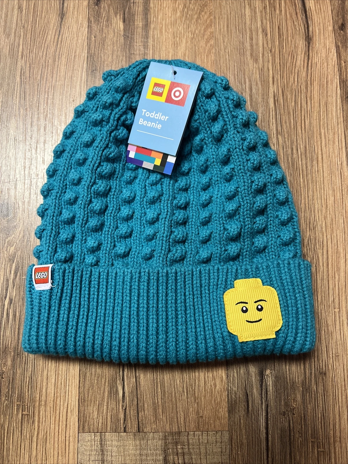 Toddler LEGO Minifigure Patch Beanie Hat LEGO® Collection by Target Teal NWT