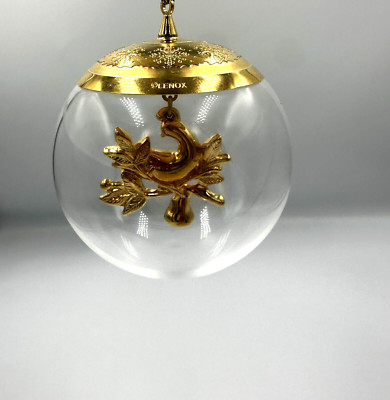 Lenox 12 Days Of Christmas Glass Ball Ornament -Partridge in Pear Tree -1997