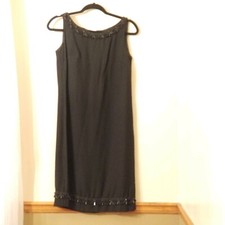 Vtg Another Ann Barry Jr. Black  Black cocktail Dress Women's Size 7