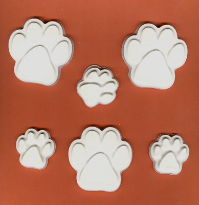 Puppy paws mix plaster of Paris painting project! Set of 18!
