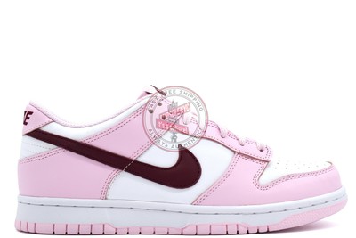 light pink and white dunks