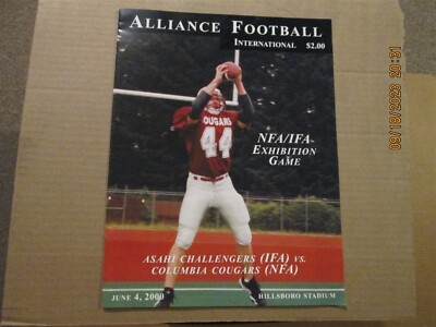 NFA/IFA Exhibition Game ASAHI Challengers vs. Columbia Cougars 2000 Program