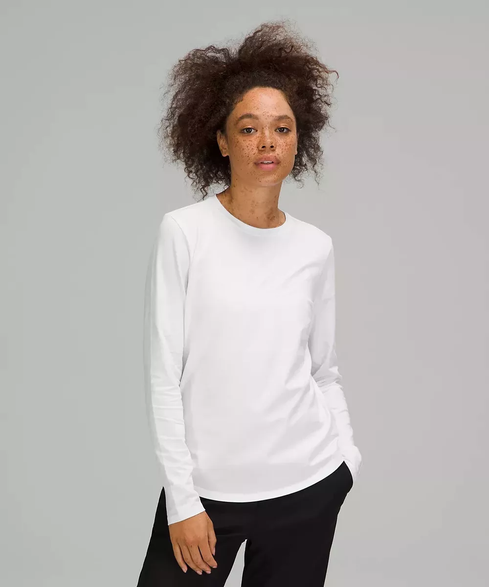 Brand New Lululemon Love Long Sleeve Size 6 Heathered White LW3EYHS