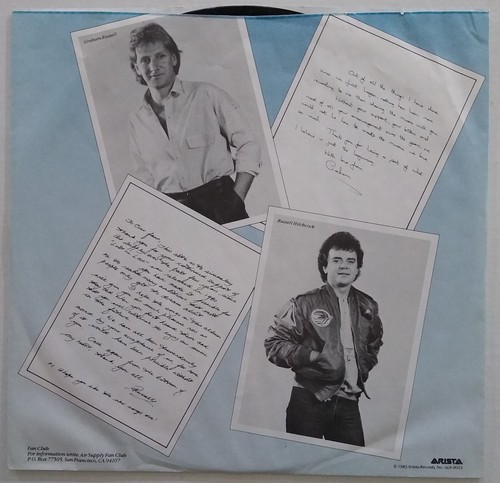 Air Supply – Greatest Hits LP AL8-8024 Vinyl Arista 1983 Shrink Hype Sticker EX! - Picture 4 of 7