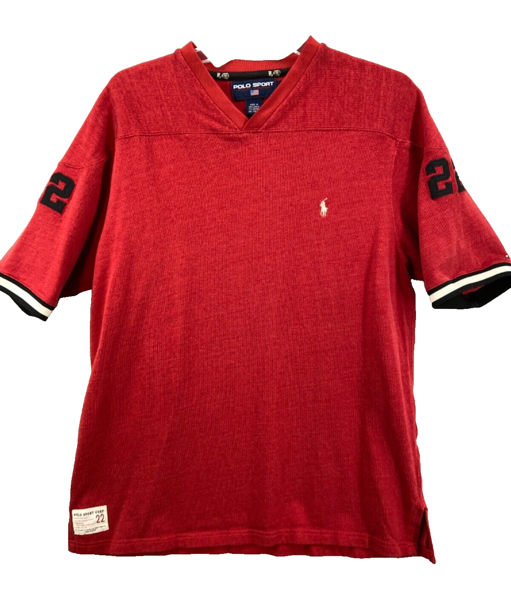 Vintage Polo Sport Ralph Lauren Shirt Mens Sz L #22 Rugby Soccer
