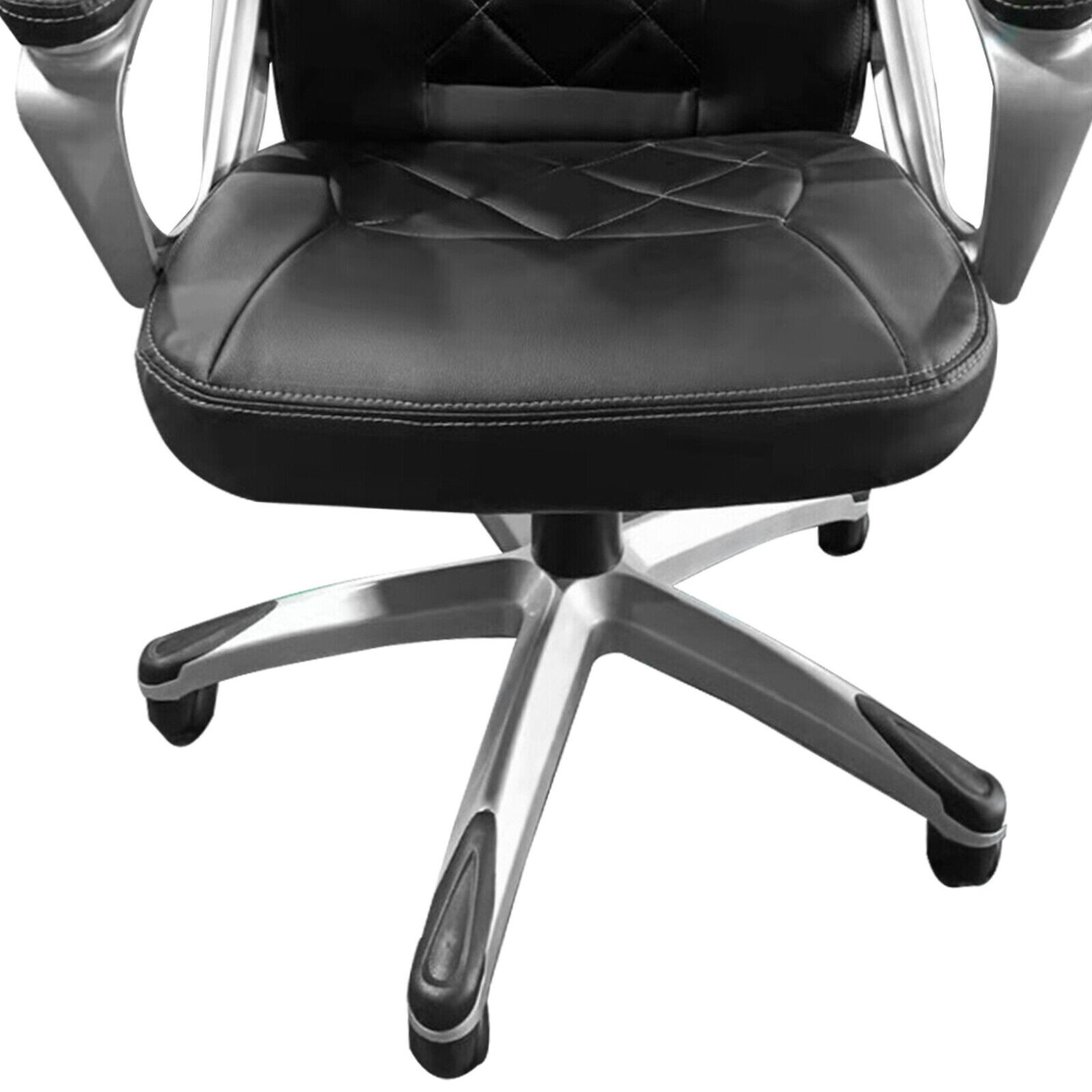 Black Executive Racing Swivel Gaming Office Chair PU Leather Computer