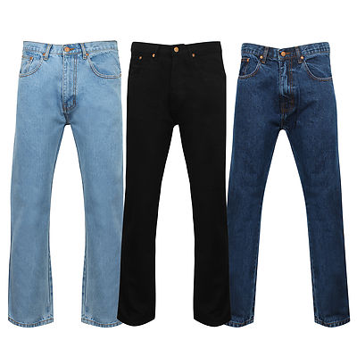 Herren Regular Comfort Standard Fit Zip Fly Denim Jeans Größe 28 bis 60'' Innenbein 