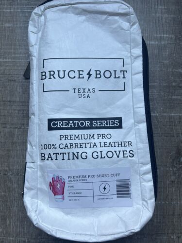 Bruce Bolt MegRem PREMIUM Series Youth Large Short Cuff Batting Gloves - Picture 3 of 5