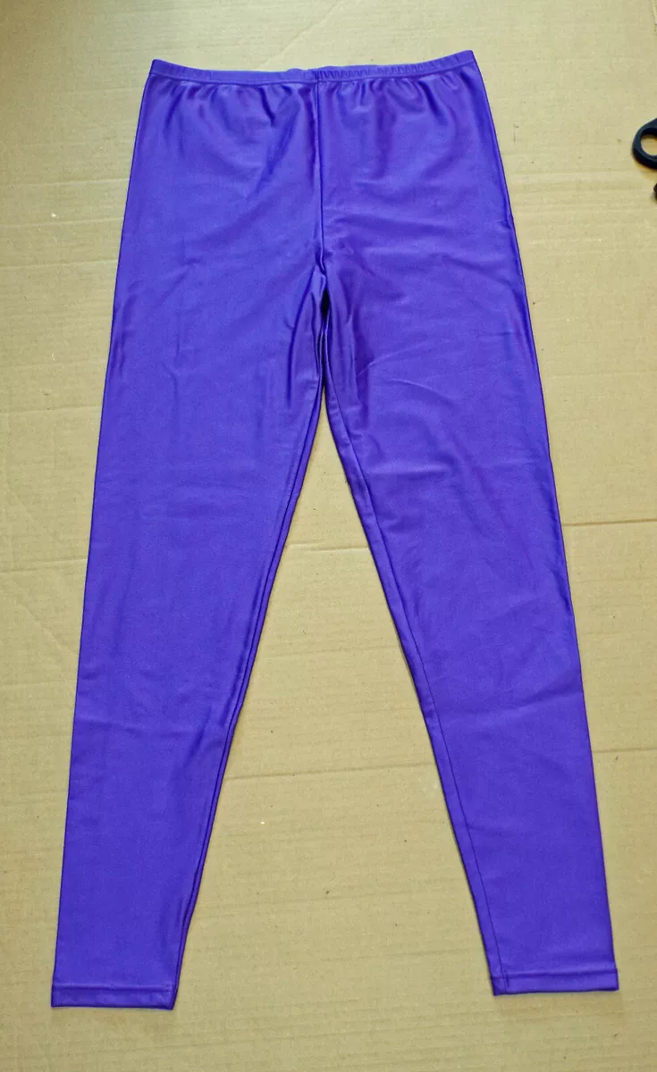 Vintage Retro 80s/90s 'Action Fashion' Leggings Shiny Lycra Spandex - Size  176