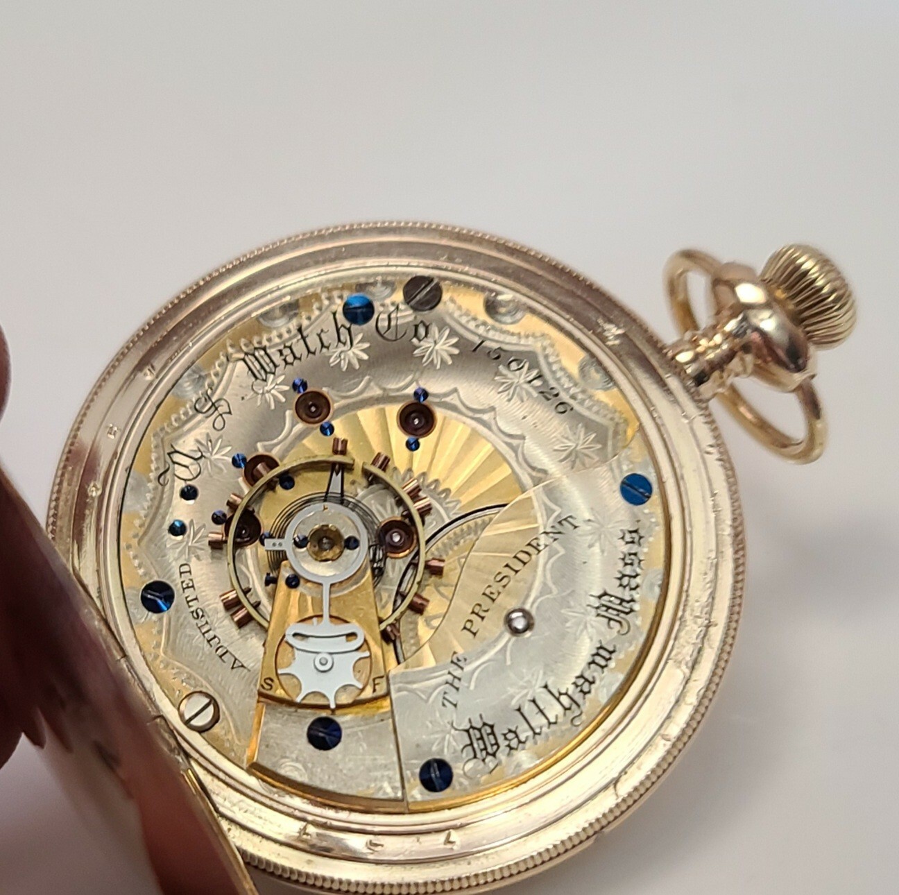 U.S. Watch Co. (Waltham, Mass) Grade The President Pocket Watch image 1