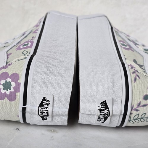 Vans Sk8-Hi Tapered Stackform Womens Sz 7 White Pastel Floral Platform Sneaker - Picture 9 of 18