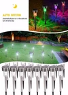 12 Pack Solar Pathway Lights Outdoor Stainless Steel Landscape Light for Garden