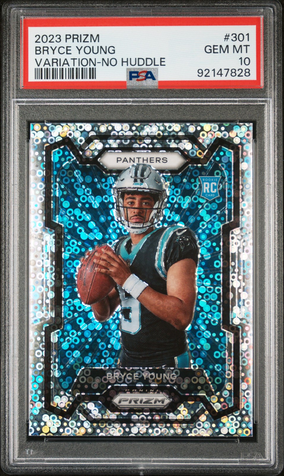 2023 Panini Prizm #301 Bryce Young Variation-No Huddle PSA 10