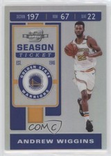 2019 Panini Contenders Optic Season Ticket Silver Prizm Andrew Wiggins #36 0c2