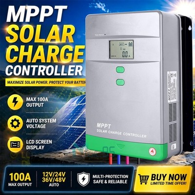 5200W 100A MPPT Solar Charge Controller 12V/24V/36V/48V Battery PV Max Regulator