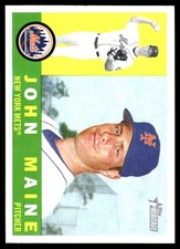 John Maine 2009 Topps Heritage #59 Mets MLB READ FREE SHIPPING AutographDen