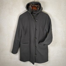 Women's J.Crew Stadium Cloth Italian Wool Coat Size 10 Nello Gori Olive Green