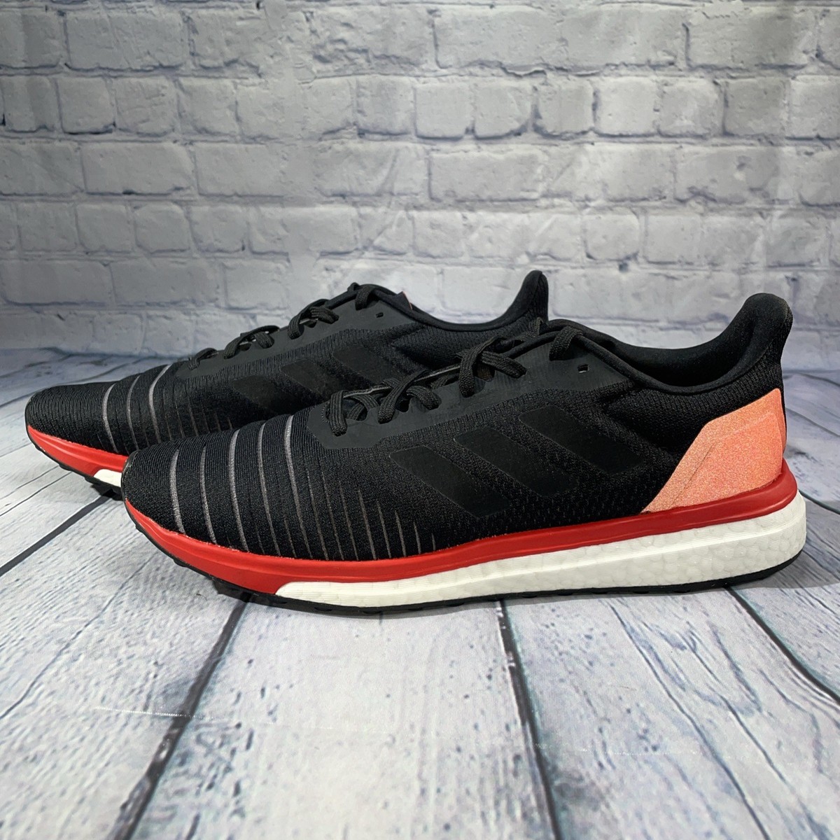 Adidas Solar Boost Red Black Running Shoes AC8134 Men\'s Sz 13‎ Adidas Solar Drive Boost Running Shoes Black Red AC8134  main image 4