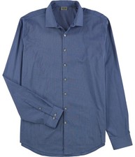 Kenneth Cole Techni-Cole Dress Shirt Blue 17" Neck 36"-37" Sleeve