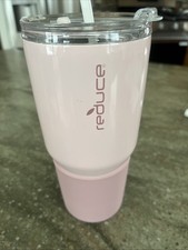 Reduce 34 oz Vacuum Insulated Stainless Tumbler Pink w/ Pink Silicone Sleeve