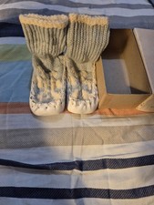 Vintage Baby Infant Sipper Socks Medium Size Blue - New Old Stock