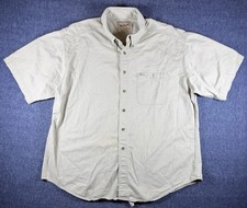 Woolrich Rugged Outdoor Wear Shirt Mens XL Khaki Utility Button Up Made In USA
