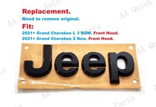 1pc Gloss Black Front Hood Jeep Emblem 2021 Up Grand Cherokee L 2 Row 3 Row 1pc Gloss Black Front Hood Jeep Emblem 2021 Up Grand Cherokee L 2 Row 3 Row